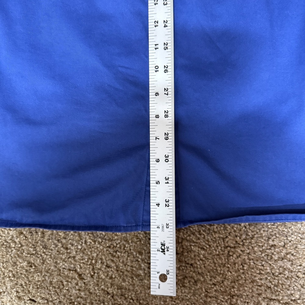 Madewell Shirt Dress Womens Small Royal Blue Cotton Preppy Side Slits Button Up - Picture 8 of 13
